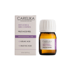 Профессиональный пилинг CARELIKA для жирной и проблемной кожи эффективно очищает поры, уменьшает акне и жирный блеск.