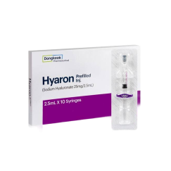 Hyaron 2,5 ml × 10 Syringes — профессиональный препарат на основе гиалуроновой кислоты для биоревитализации, глубокого увлажнения, восстановления упругости и улучшения качества кожи.