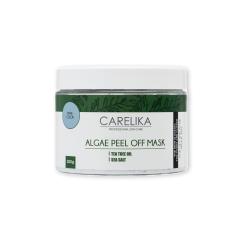 Альгинатная маска CARELIKA с чайным деревом, морским илом и листьями ивы эффективно очищает поры, уменьшает акне и жирный блеск, питает и увлажняет кожу.