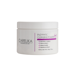 Энзимная пудра-пенка для умывания CARELIKA мягко очищает кожу, удаляя загрязнения, излишки себума и мертвые клетки.