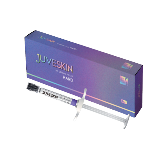 Филлер JUVESKIN HA Dermal Filler HARD 1 ml — дермальный филлер высокой плотности на основе гиалуроновой кислоты для объемного моделирования, коррекции контуров лица, скул, подбородка и нижней челюсти.