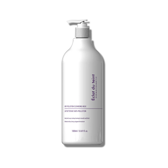 ECLAT Anti-Pollution Milk Cleansing 1000мл. Очищающее молочко с анти-поллюшн эффектом. Для демакияжа, детокса. Для всех типов кожи. Проф. объем.