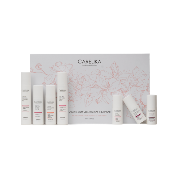Набор для комплексного ухода за кожей лица CARELIKA со стволовыми клетками орхидеи, витамином Е и фукогелем.
